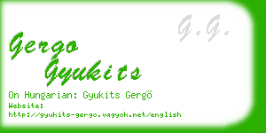 gergo gyukits business card