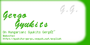 gergo gyukits business card